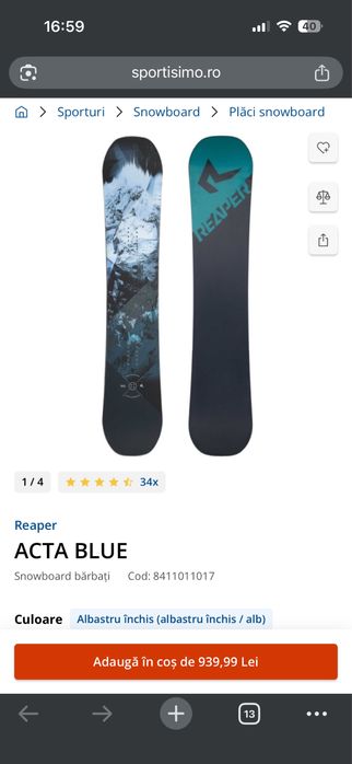 Placa snowboard 147 cm