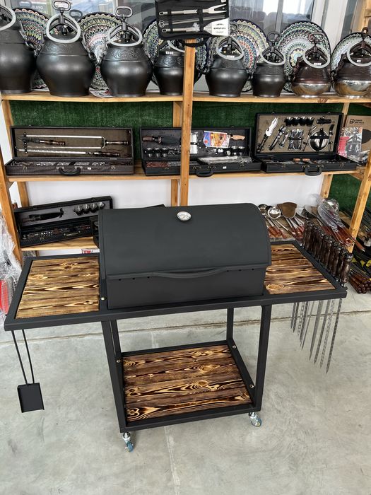 Мангал гриль с крышкой