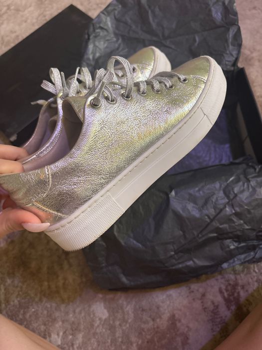 Обувки Bianki сребристи