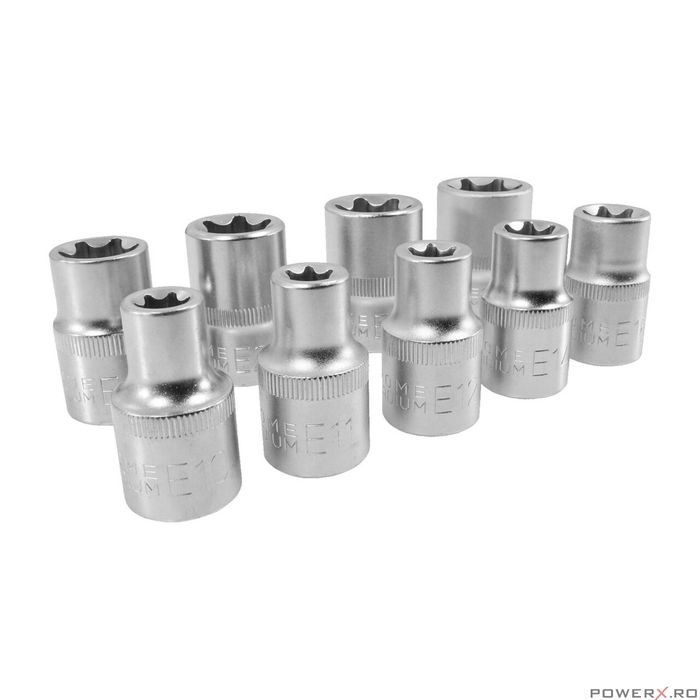 Set de 9 chei tip torx, 1/2" E10-E24, Verke