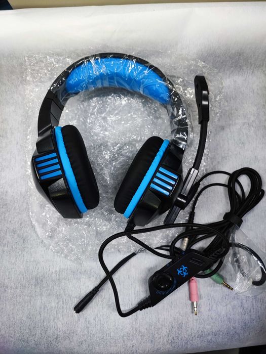 Căști gaming Hunterspider V-3 cu LED, sunet imersiv, noi