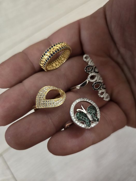 Inele din argint aurit