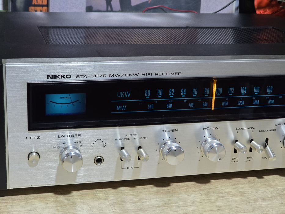 Receiver NIKKO STA-7070, amplituner retro , hifi stereo ,black