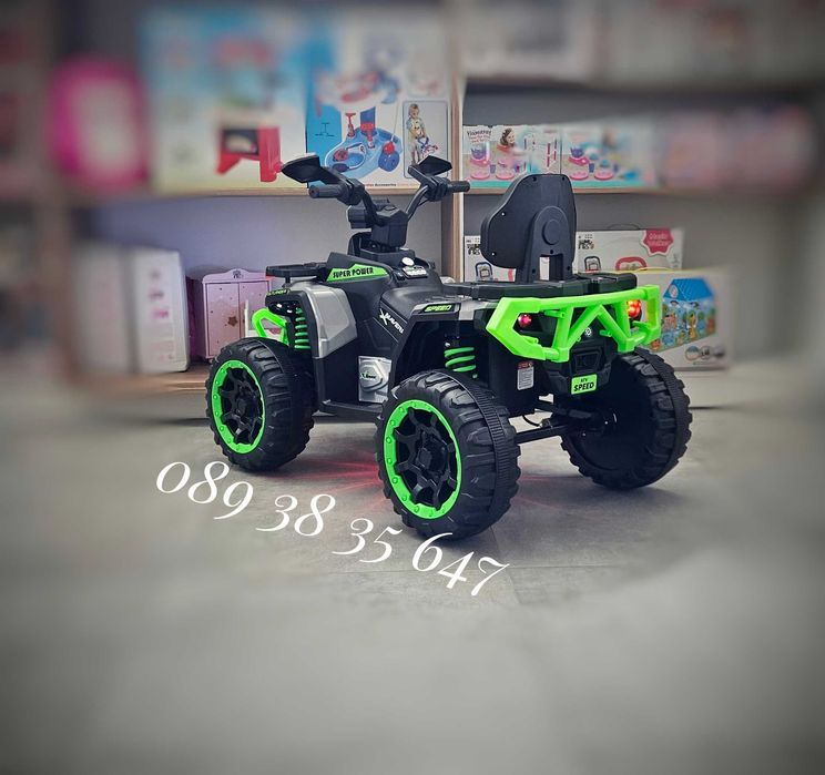 ПРОМОЦИЯ!НОВО!Акумулаторно ATV Speed GREEN с 4x4,12V,дистанционно,USB