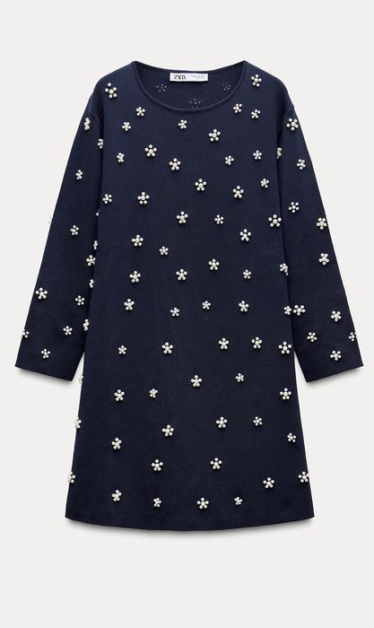 Рокля с перли на Zara