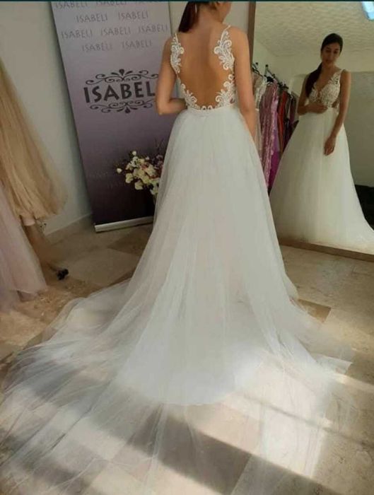 Rochie de mireasă 2 în 1 – Creație Atelier Isabeli – Mărime S/M