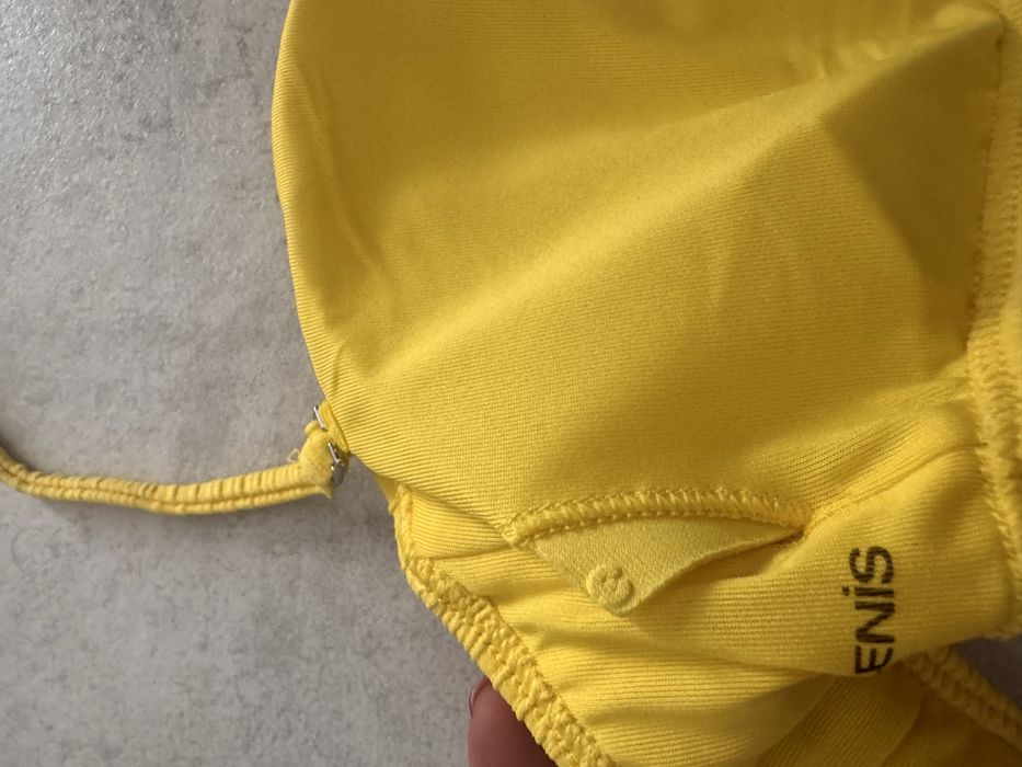 Costum de baie marime M galben brazilian bareta si bureti detasabili