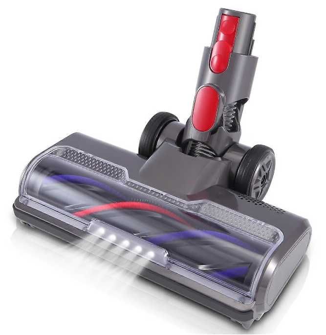 Cap perie electrica, turbo, compatibila cu Dyson V7-V15, gri
