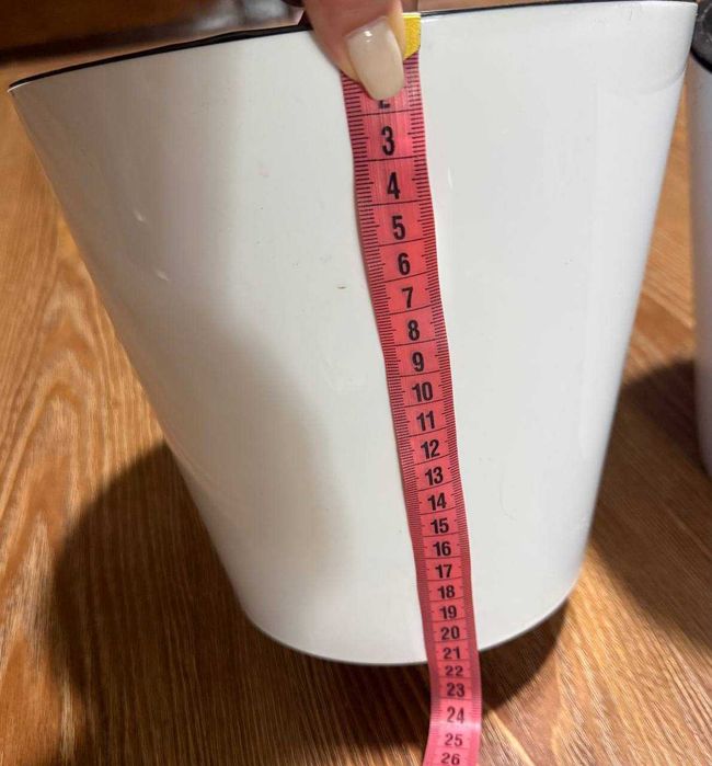 Горшок для цветов двойной с автополивом, кашпо, 5 л, белый (Россия)