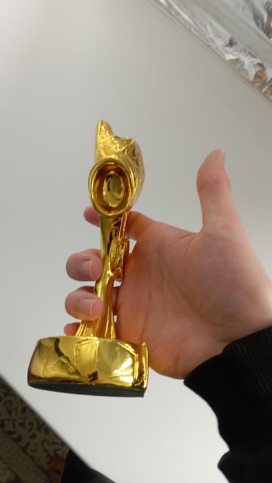 Алтын қолғап/Золотая перчатка. Статуэтка.