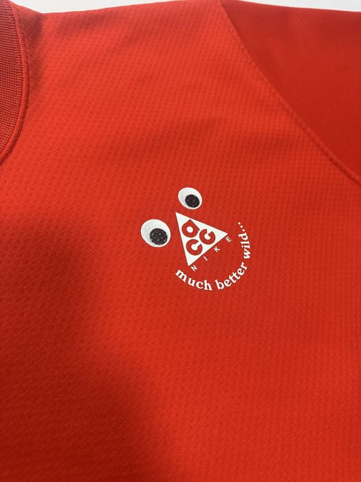 Tricou nike acg than idle orange & white print