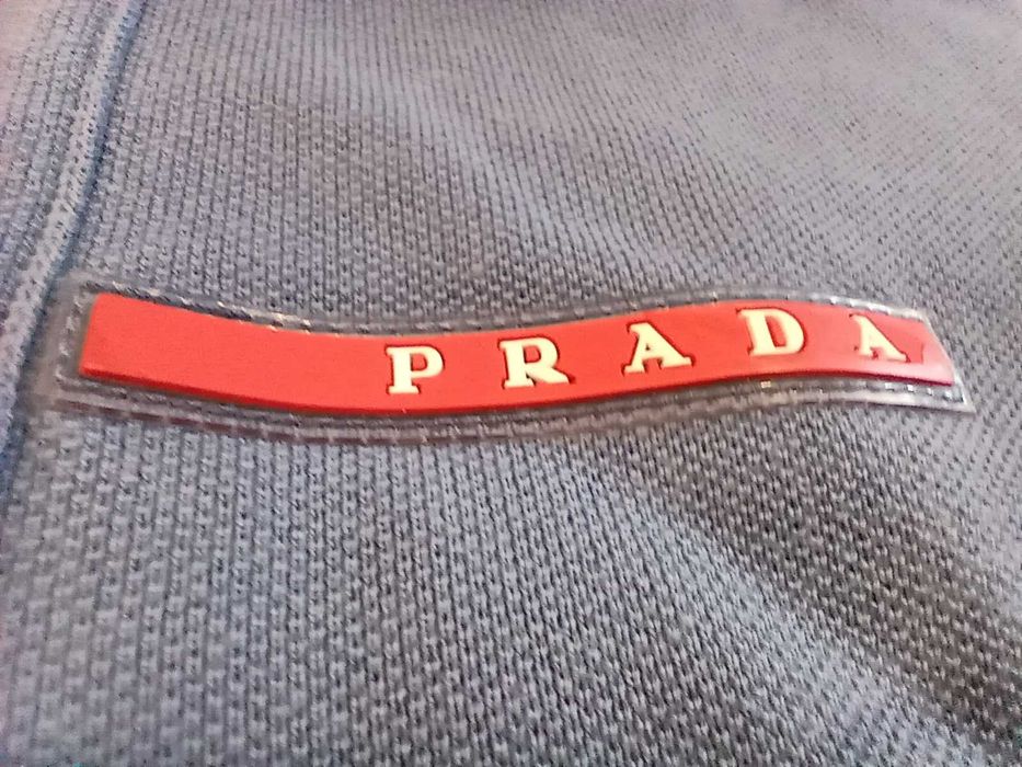 PRADA Polo Red Tab Logo тениска с якичка 100% памук оригинал размер М