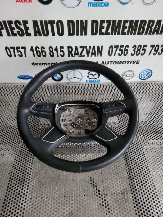 Volan Din Piele Cu Comenzi Audi A6 4G C7 An 2012-2018 Stare Foarte Buna