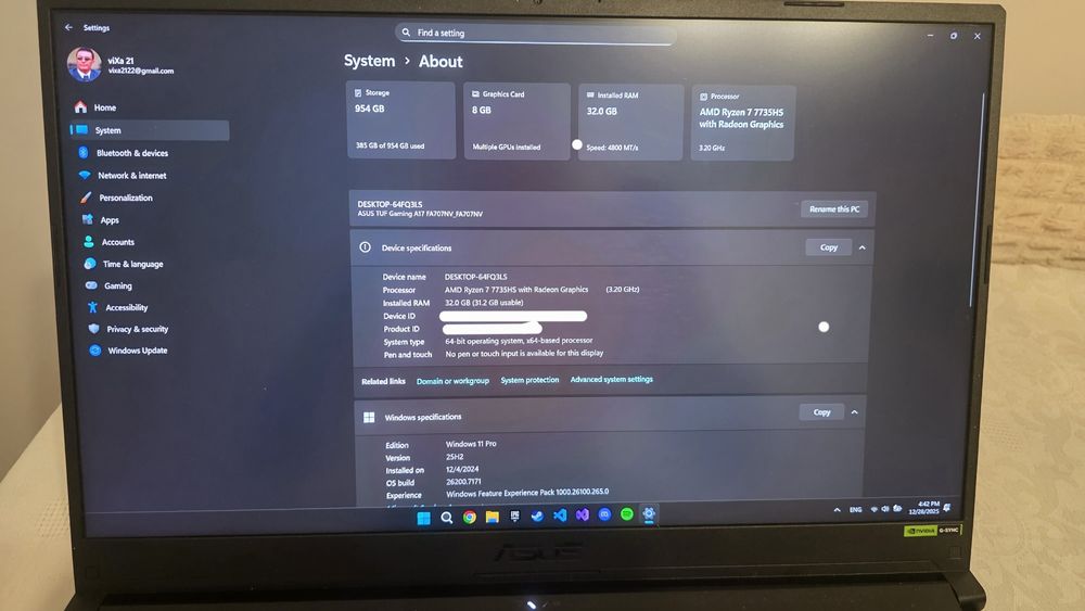 Гейминг лаптоп Asus TUF A17