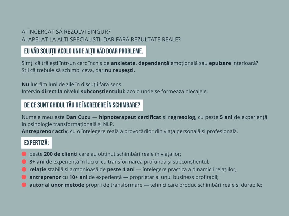 Psiholog online | Hipnoterapeut | Garanția rezultatului