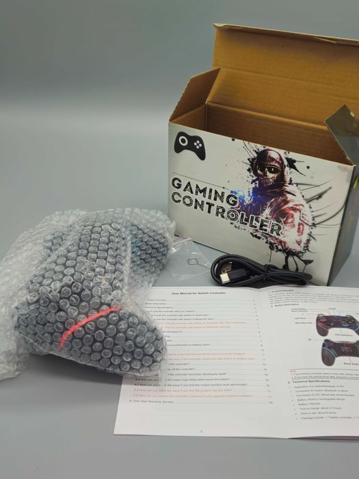 Нови!Безжичен контролер за Nintendo Switch с Turbo,вибрация и жироскоп