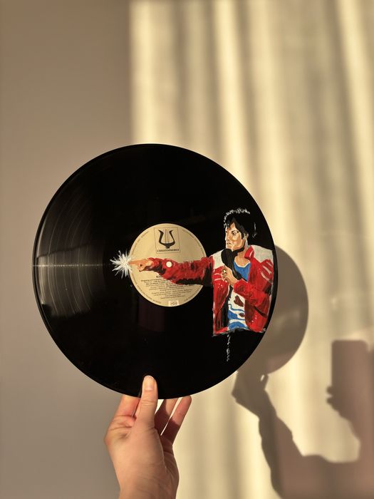 Disc vinil pictat manual - Michael Jackson