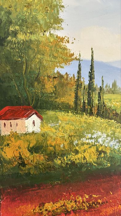Оригинална маслена картина върху платно 30×90 см