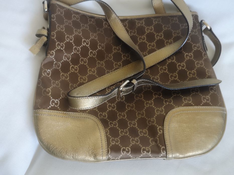 Gucci, чанта естествена кожа и текстил