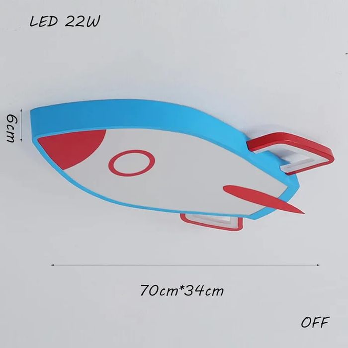 Таванна лампа William 337，Creative Rocket плафониера Ковано желязо