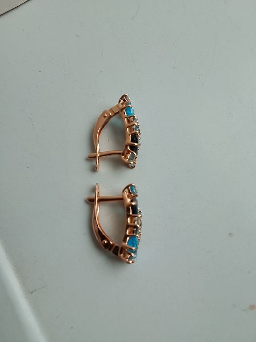 Серьги 585*топазы