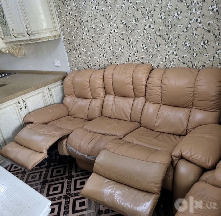 Кожа диван раскладной