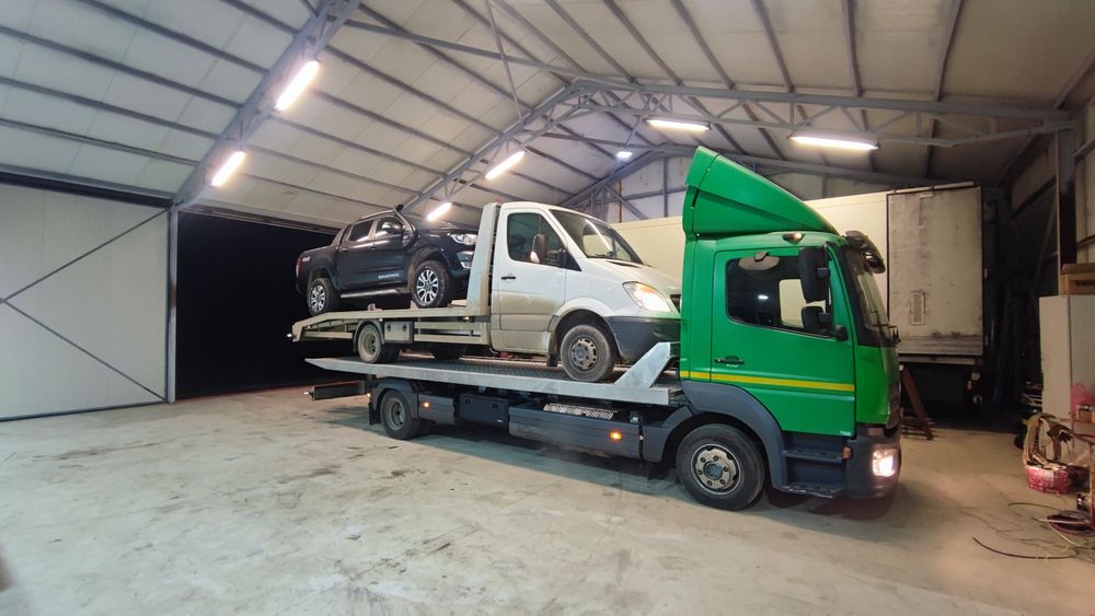 Caroserie platforma hidraulica culisabila rabatabila