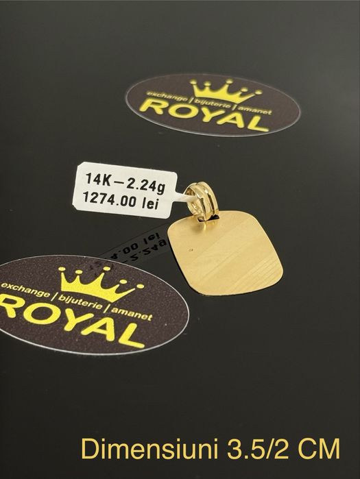 Bijuteria ROYAL : Pandantiv AUR 14K NOU / 2.24 GR