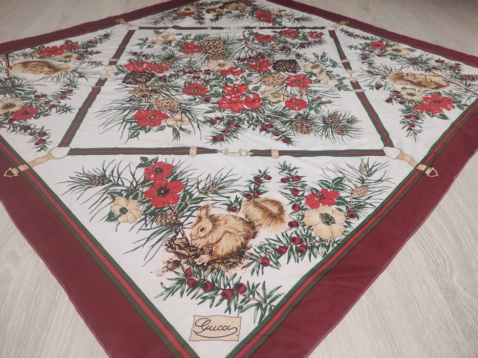 Eșarfă dama mătase Gucci Vintage