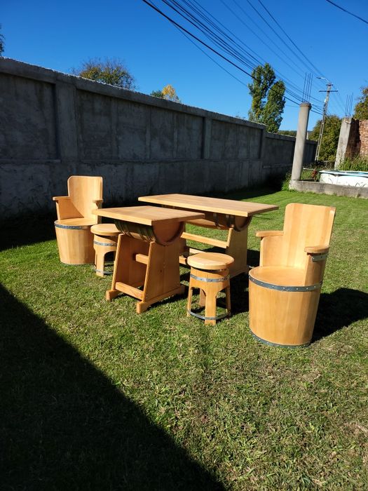 Mobilier rustic pentru casa și gradina(seturi,mese, scaune, bancute)