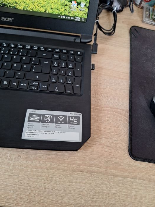 Laptop Acer Aspire 3 A315 , 8 GB , ssd 256 GB,  MX 130 2 GB GDDR5