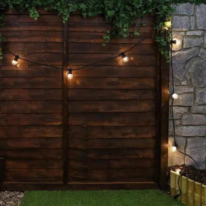 Ghirlanda luminoasa pentru gradina 10m, lumina calda (3000 K), protectie IP44, 10 becuri LED exterior