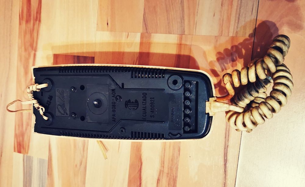 Telefon fix cu disc Telefonica Spania zis Gondola retro vintage piese