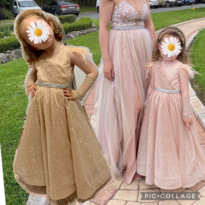 Официална Детска блестяща рокля 3-4год