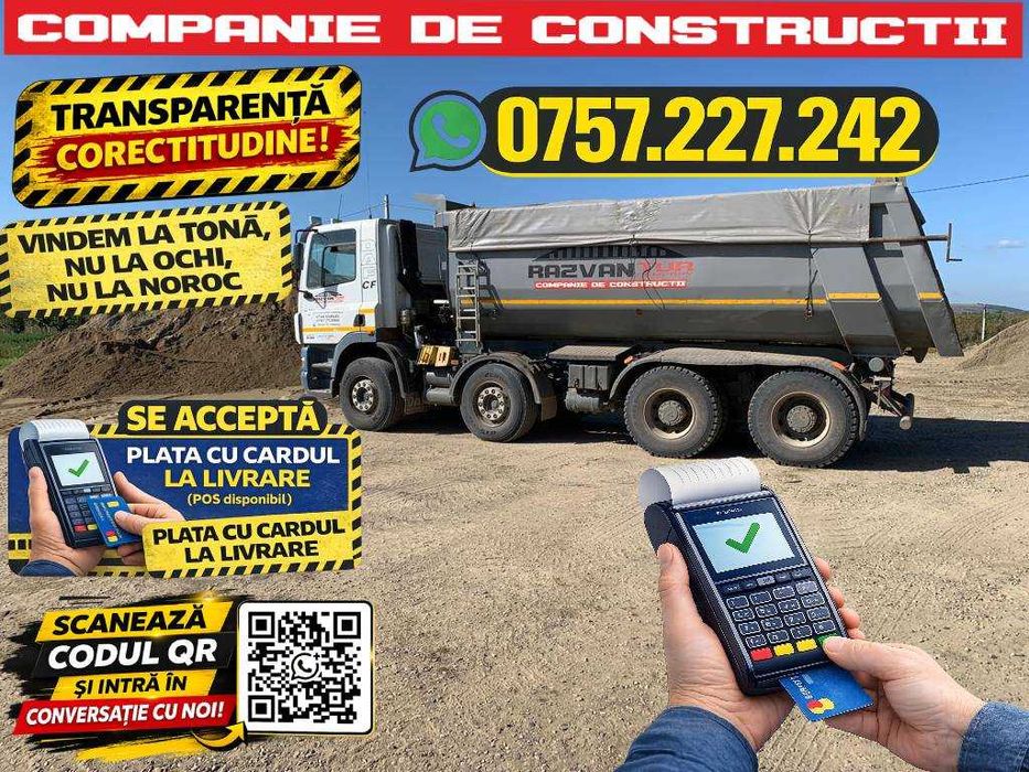 Piatră concasată 0-63 mm | Drumuri | Parcări | Terasamente | Livrare
