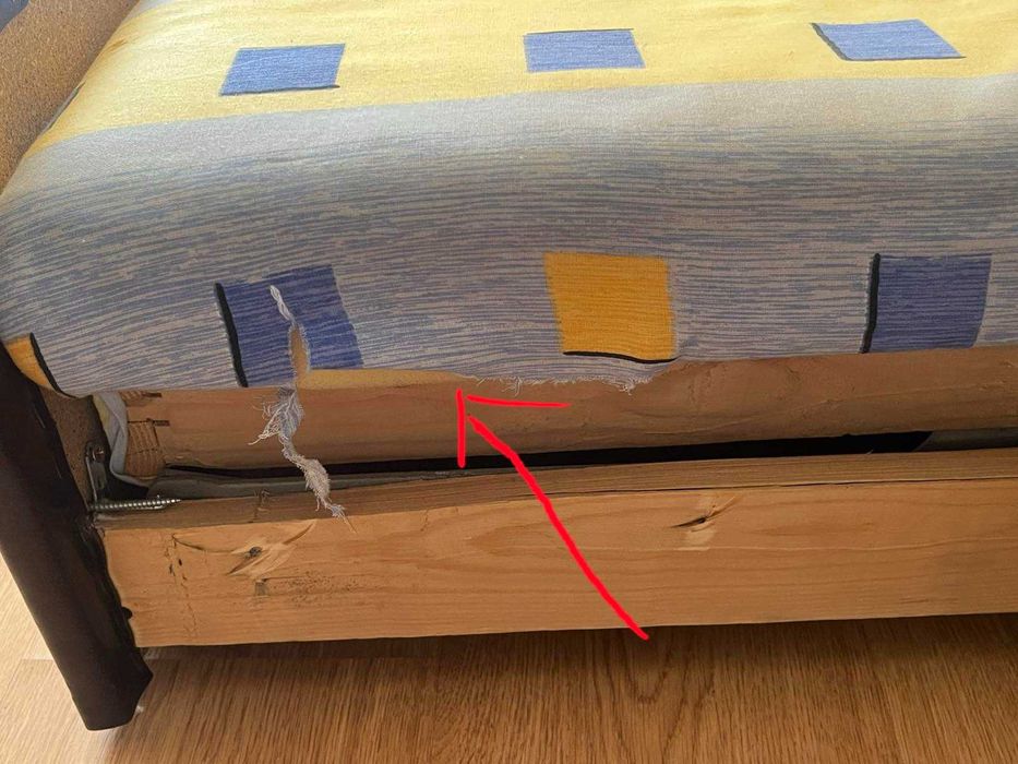 Голям ъглов диван, разтегателен на спалня, шкаф за завивки, нова цена!