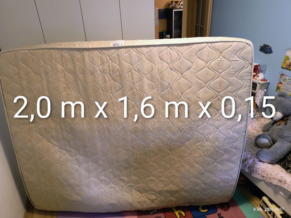 Saltea cu arcuri vară - iarnă 2,0 x 1,6 M