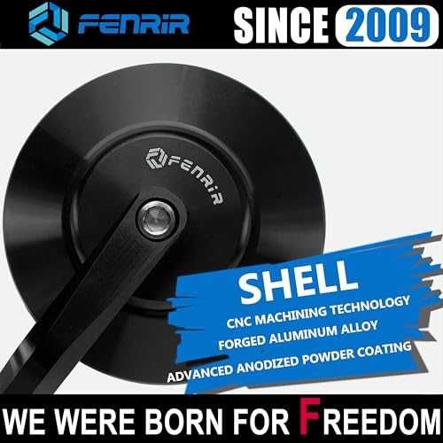 Oglinzi moto FENRIR bar end, negre, aluminiu CNC