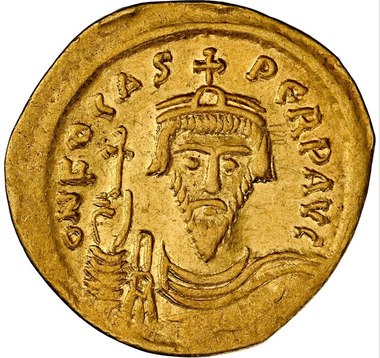 Златен сертифициран солид на Император Фока