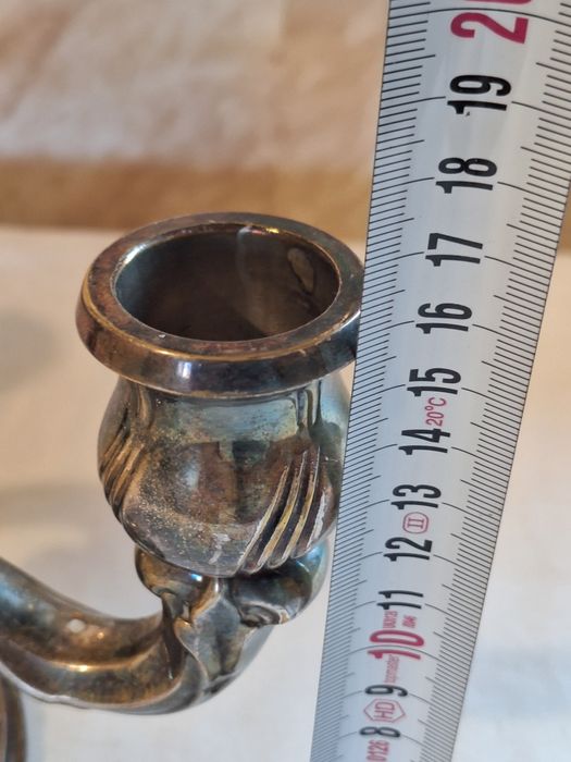 Стариннен сребърен свещник 800