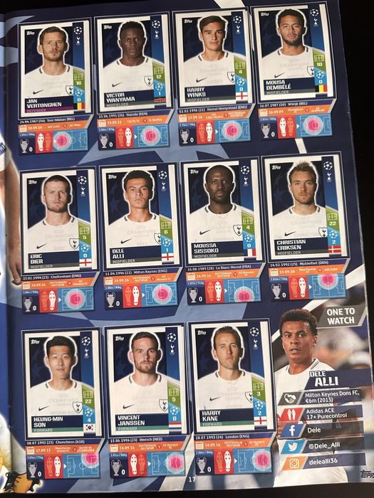 Vand album complet TOPPS Champions League 2017/2018