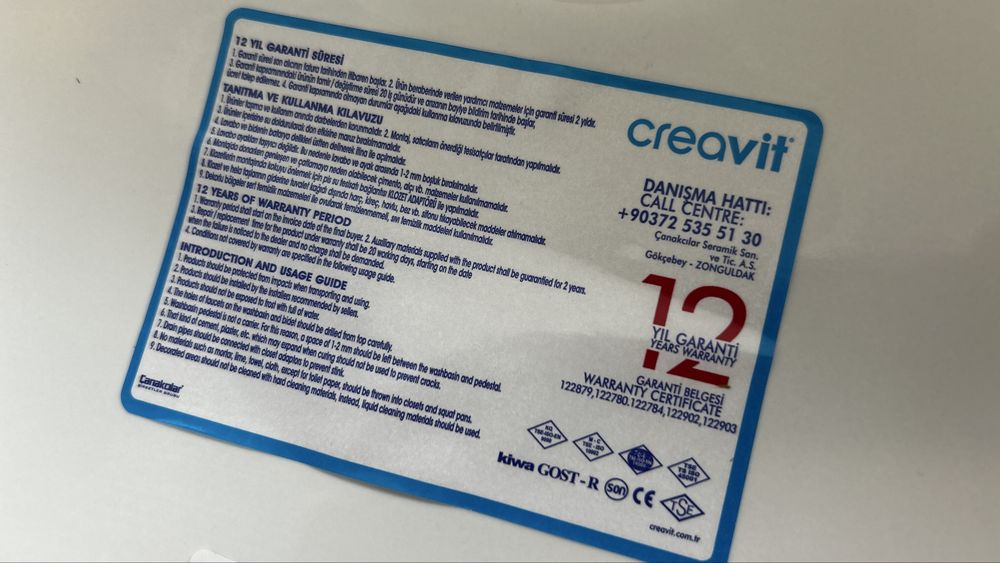 Раковина встраиваемая Creavit