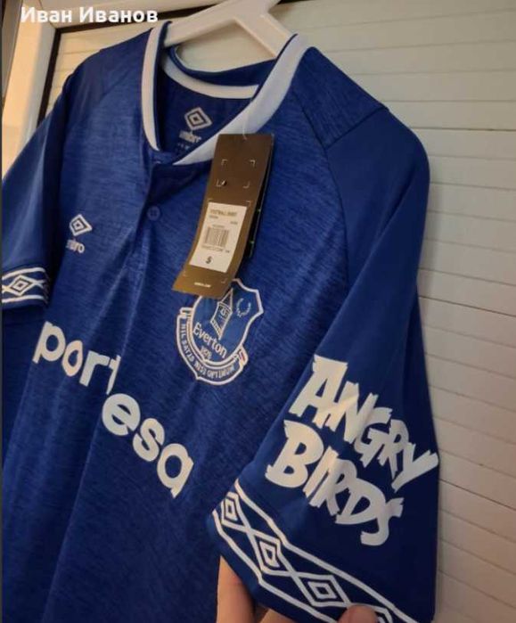 Чисто нова оригинална фланелка на Евертън