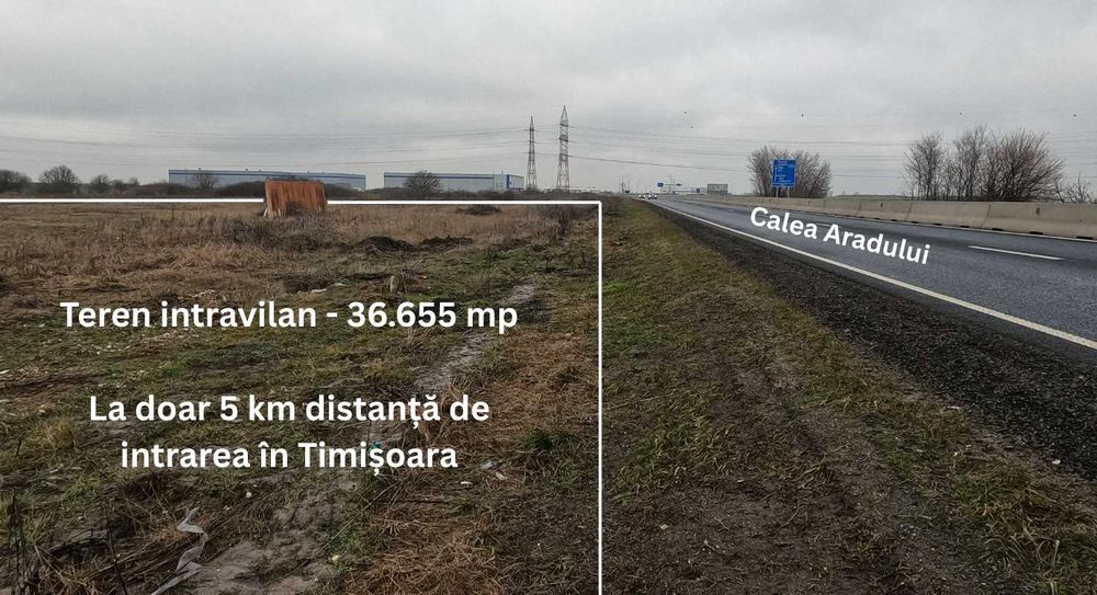 Teren intravilan de vânzare – Calea Aradului, Timișoara, jud. Timiș