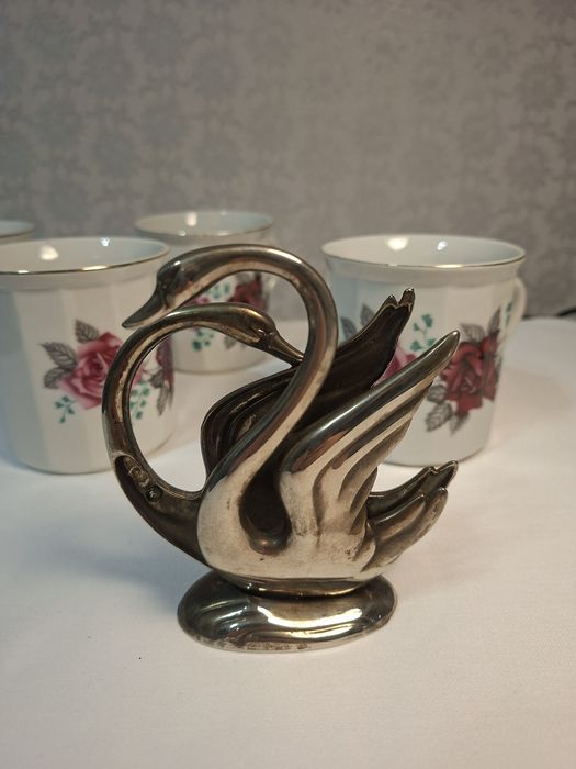 Лебеди винтажная салфетница