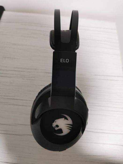 Casti gaming wireless Roccat ELO 7.1 Air, Iluminare RGB, USB, Negru