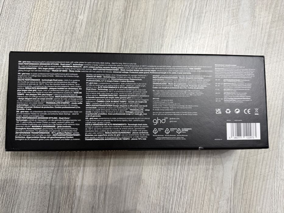 Placa de păr GHD Max Professional Wide Plate Styler noua/sigilata