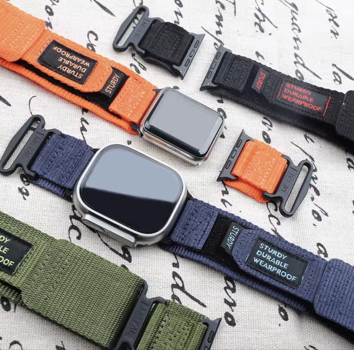 Масивна текстилна каишка от плат с велкро залепяне за Apple Watch ULTRA/11/10/9/8/7/6/5/4/3/2/1