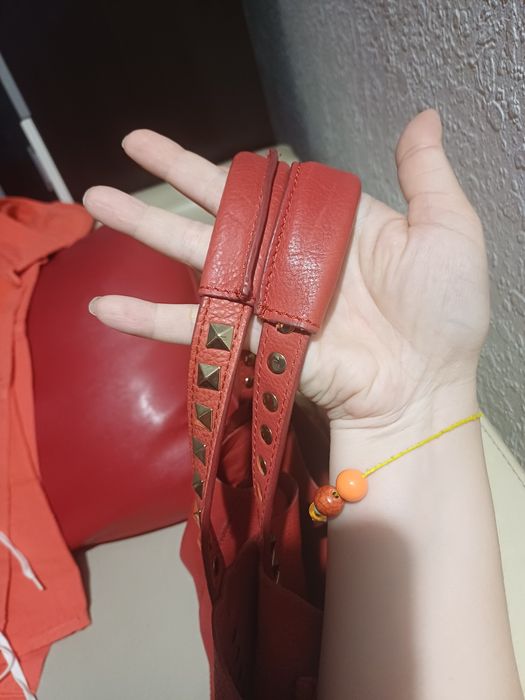 ЗАРА Чанта естествена кожа ZARA