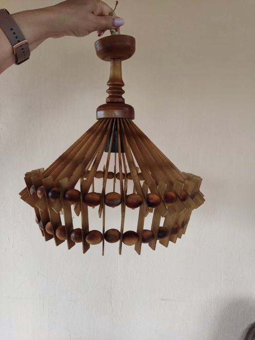 Светильник из натурального дерева